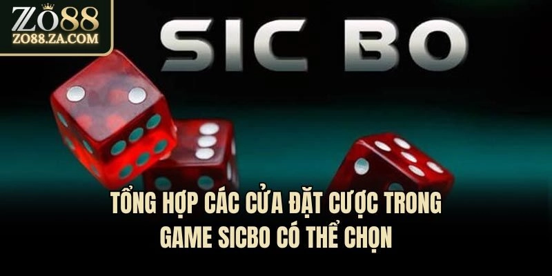 Tổng hợp các cửa đặt cược trong game Sicbo có thể chọn
